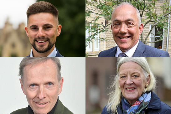 headshots of the four council leaders